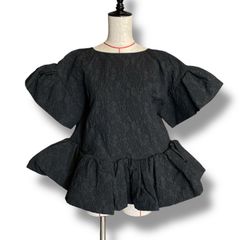 yori ヨリ フリルヘムブラウス 半袖 日本製 ストレッチ プルオーバー