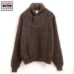 80s vintage L.L.Bean ショールカラー ウール ニットセーター メンズ 表記Mサイズ