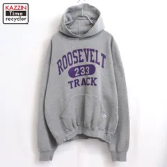 00s RUSSELL カレッジ プリント スウェット パーカー メンズ 表記XLサイズ
