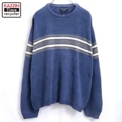 00s アメリカンイーグル AMERICAN EAGLE ボーダー柄 コットン ニットセーター メンズ 表記Lサイズ