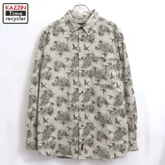 90s vintage WOOLRICH アニマル柄 ボタンダウン 長袖シャツ メンズ 表記XLサイズ