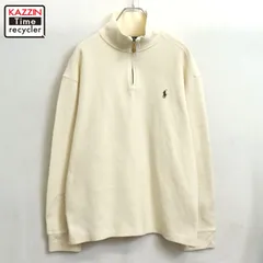 00s RALPH LAUREN ハーフジップ コットン ニットセーター メンズ 表記Lサイズ