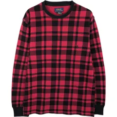 古着 ラルフローレン Ralph Lauren POLO RALPH LAUREN チェック柄 サーマルロングTシャツ メンズM相当/eaa616059