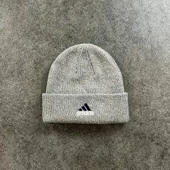 archive 00s Y2K old adidas Beanie オールド アディダス ビーニー パフォーマンスロゴ 刺繍 グレー 灰 アーカイブ ユニセックス 小物