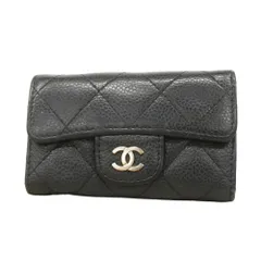 シャネル(Chanel) シャネル アクセサリー・キーケース マトラッセ キャビアスキン ブラック レディース