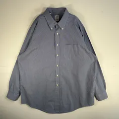 古着 ブルックスブラザーズ Brooks Brothers 長袖シャツ 胸ポケ 346 ボタンダウン XL  ブルー系 チェック メンズ