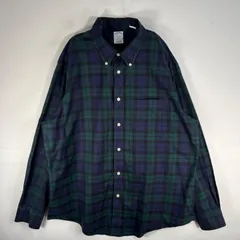 古着 ブルックスブラザーズ Brooks Brothers 長袖シャツ 胸ポケ REGENT ボタンダウン XL  ネイビー系 チェック メンズ
