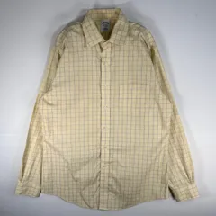 古着 ブルックスブラザーズ Brooks Brothers 長袖シャツ チェック 胸ポケ カラーステイ M  イエロー系 マルチカラー メンズ