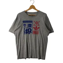 adidas アディダス プリントTシャツ 半袖 MEXICO製 Lサイズ グレー