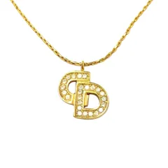 クリスチャンディオール Christian Dior チョーカー ラインストーン GPg ゴールド CD ロゴ ネックレス【中古】