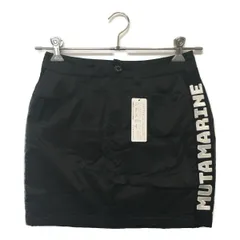 未使用品 レディース ムータマリン muta MARINE スカート 2(M) 黒 ブラック 裏起毛素材 一体型インナーパンツ付き ロゴ