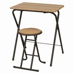 折畳テーブル・チェアセット ブラウン×ブラック