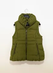 レディース 95サイズ / KOLON SPORT コーロンスポーツ ガチョウファー ダウン ベスト オリーブ