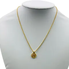 Christian Dior　ディオール　ネックレス　CDロゴ　ゴールド