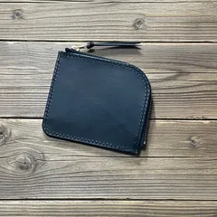 L字ファスナーウォレット　コンパクト財布　ブラック