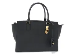 ■新品同様■ Samantha Thavasa サマンサタバサ サマンサマイン レザー ハンドバッグ トート レディース ブラック系 FV6983