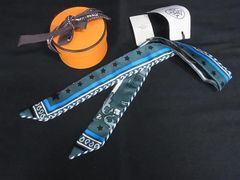 新品】エルメス ツイリー エプロンドール バンダナ柄 ネイビー