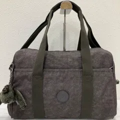 170　KIPLING　キプリング　ボストンバッグ　 2way　ミニボストン　ブラウン系　茶　 ラメ　グリッター　モンキーチャーム　 レディース