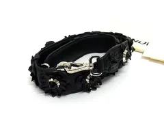 ■美品■ FENDI フェンディ ストラップ ユー レザー フラワー バッグ用 ショルダーストラップ 肩掛け ブラック系 FX2183