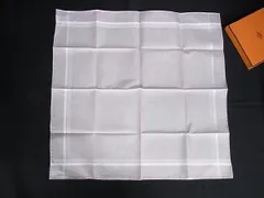 ■新品■未使用■ HERMES エルメス Hパッサン コットン100％ ハンカチーフ ポケットチーフ レディース メンズ ピンク系 FX1793