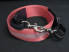 ■美品■ COACH コーチ キャンバス バッグ用 ショルダーストラップ ショルダーベルト 斜め掛け 肩掛け ピンク系×ネイビー系 GC1189