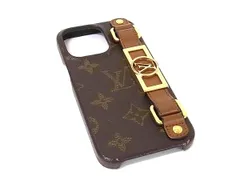LOUIS VUITTON ヴィトン M81214 モノグラム バンパー ドーフィーヌ iPhone13Pro 対応 アイフォン スマホケース ブラウン系 FQ4859