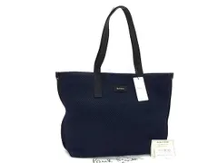 ■新品■未使用■ Paul Smith ポールスミス ツイルレザートリム キャンバス ショルダーバッグ トートバッグ ネイビー系 FW1025