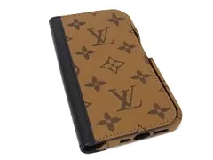 ■新品同様■ LOUIS VUITTON ルイヴィトン M82892 モノグラムリバース フォリオ iPhone 15PRO 対応 スマホケース ブラウン系 FR8350