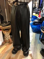 福岡出品　GALAABEND レザーパンツ ガラアーベント レザー ポリウレタン ポリエステル ブラック FKのサムネイル