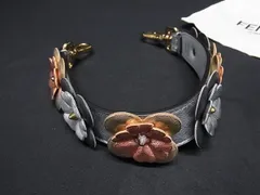 ■極美品■ FENDI フェンディ ストラップユー レザー バッグ用 ショルダーストラップ 肩掛け シルバー系×ゴールド系 FW1572