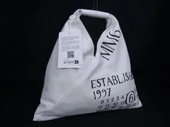 ■新品■未使用■ MM6 Maison エムエムシックス メゾン マルジェラ ジャパニーズ キャンバス ハンドバッグ ホワイト系 FW2167