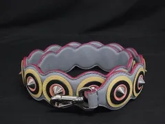 ■美品■ FENDI フェンディ ストラップユー レザー スタッズ バッグ用 ショルダーストラップ 肩掛け グレー系×マルチカラー FS8984
