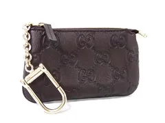 ■新品■未使用■GUCCI グッチ 233183 002058 グッチシマ レザー キーリング付き コインケース コインパース ダークブラウン系 FS9047