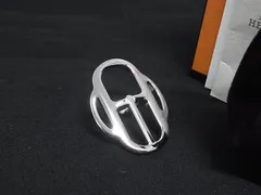 ■新品■未使用■ HERMES エルメス ミニバックル ツイリーリング スカーフリング スカーフ留め レディース シルバー系 FW2327