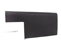 ■新品■未使用■ BURBERRY バーバリー レザー 内部ノバチェック 二つ折り 長財布 ウォレット 小銭入れ 札入れ ブラック系 BP8698