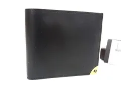 ■美品■ dunhill ダンヒル ロンドン レザー 二つ折り 財布 ウォレット 札入れ 小銭入れ カード入れ メンズ ブラック系 FV9643