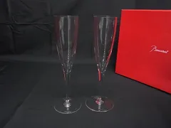 ■美品■ Baccarat バカラ ドンペリニヨン フルート クリスタルガラス シャンパングラス ペア 食器 2客セット クリア BS2329のサムネイル