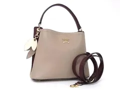 ■極美品■ Samantha Thavasa サマンサタバサ レザー 2WAY クロスボディ ショルダーバッグ ハンドバッグ ベージュ系 FT5909