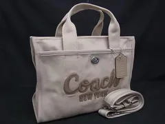 ■新品同様■ COACH CP158 カーゴトート コーチ キャンバス 2WAY クロスボディ ハンドバッグ トート レディース ベージュ系 FT5915