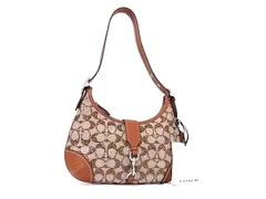 ■新品■未使用■ COACH コーチ CW654 ハンプトンズ ホーボー シグネチャー ラインストーン ワンショルダーバッグ ブラウン系 FT5925