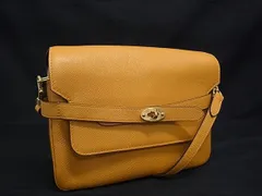 ■新品同様■ MULBERRY マルベリー ベルテッド ベイズウォーター レザー クロスボディ ショルダーバッグ マスタードイエロー系 FT5930のサムネイル