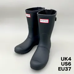 ハンター オリジナル ショート バック アジャスタブル レインブーツ ブラック 23.0cm-23.5cm HUNTER