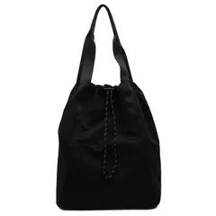 [Liebendo] 【2WAY】 リュック トートバッグ ショルダーバッグ レディース メンズ おしゃれ バックパック 大容量 肩掛け リュックサック ナップサック 巾着 撥水 軽量 男女兼用 通勤 通学 A4 旅行 カジュアル かわいい (ブ [ブラック]