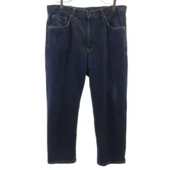 EDWIN エドウィン ストレートデニムパンツ W33 ネイビー ジーンズ メンズ 古着