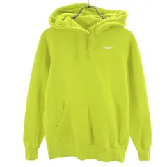 NIKE ナイキ 長袖 スウェットパーカー XS 黄緑 裏起毛 レディース 古着