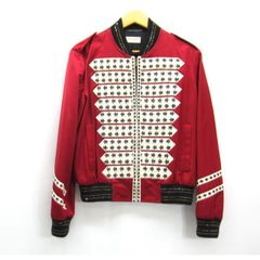 SAINT LAURENT 598813 Y287S Bijou Design Napoleon Teddy Blouson SIZE:48 Long Sleeve Men's Clothing □UF4218