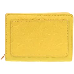 美品 ルイ ヴィトン ポルトフォイユ クレア アンプラント M25709 モノグラムアンプラント 黄 イエロー 二つ折り財布 LV 0496 LOUIS VUITTON