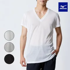 【メール便】【アウトレット】ミズノ カルエアーアンダーＶネック半袖シャツ C2JAB112