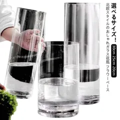 花瓶 ガラス 大型 フラワーベース 花瓶 おしゃれ 大きい ガラス花瓶 ガラスベース 枝物 枝もの 30cm 25cm 20cm 円柱 クリア 透明  シンプル 広口 ロング フラワーベース 北欧min#