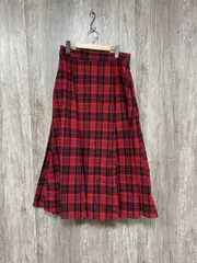 Sunny clouds サニークラウズ タータンチェック フレア スカート sizeXL/青 ◆■ レディース